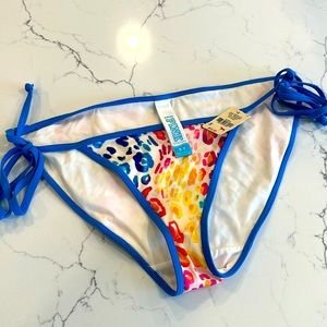 NWT Vintage Pink Victoria’s Secret Tie Side Bikini Bathing Suit Bottom